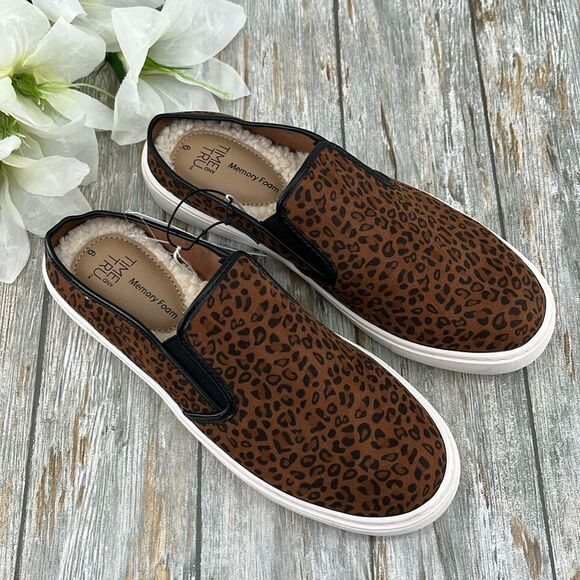 Women’s Leopard Print Twin Gore Mules Slip-on Shoes Size 6 - Picture 2 of 11